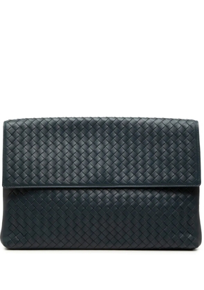 Bottega Veneta Pre-Owned 2012-2026 Nappa Intrecciato Portfolio Flap clutch bag - Blue