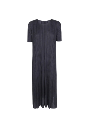 Pleats Please Issey Miyake pleated midi dress - Black