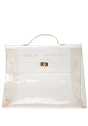 Hermès Pre-Owned 20th Century Vinyl Souvenir De L Exposition Kelly handbag - White