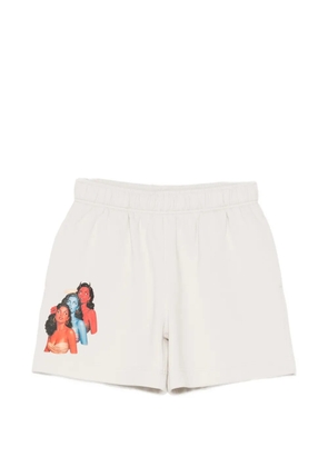 Melt graphic-print shorts - Neutrals
