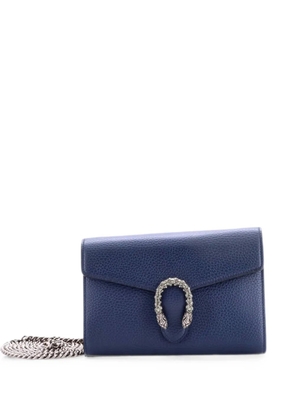 Gucci Pre-Owned Dionysus Chain Wallet Leather with Embellished Detail Small crossbody bag - Blue