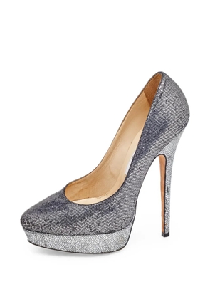 Jimmy Choo Pre-Owned Eros glitter platform pumps - Grey