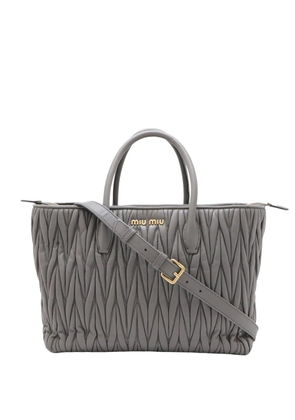 Miu Miu Pre-Owned 2010-2026 Matelasse Nappa Satchel shoulder bag - Grey