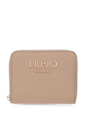 LIU JO small logo-plaque wallet - Neutrals