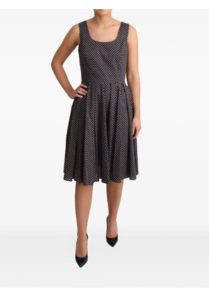 Dolce & Gabbana Aline floral-print pleated dress - Black