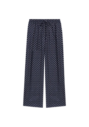 Maje wide-leg trousers with rhinestone print - Blue