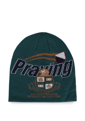 Praying crest beanie hat - Green