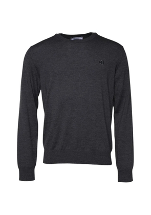Dolce & Gabbana logo-embroidered wool sweater - Grey