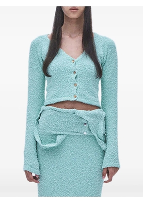 Muller Of Yoshiokubo textured-knit V-neck cardigan - Green