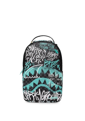 Sprayground Shark graffiti-print backpack - Black