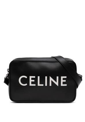 Celine Pre-Owned 2022 Smooth Calfskin Logo Messenger Bag crossbody bag - Black