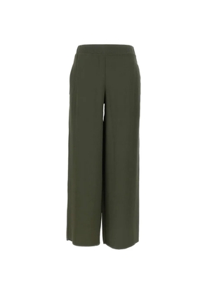 Kangra silk straight-leg pants - Green