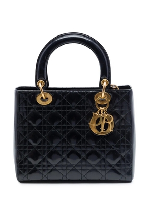 Christian Dior Pre-Owned 1997 Medium Patent Cannage Lady Dior satchel - Black
