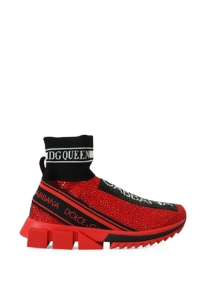 Dolce & Gabbana crystal-embellished Sorrento sneakers - Red