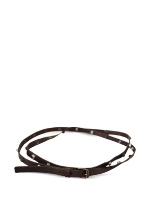 Costume National stud-embellished leather belt - Brown