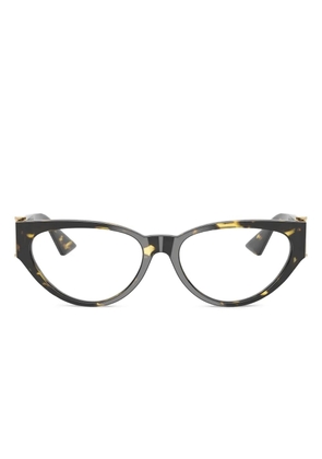 Versace Eyewear logo cat-eye glasses - Brown