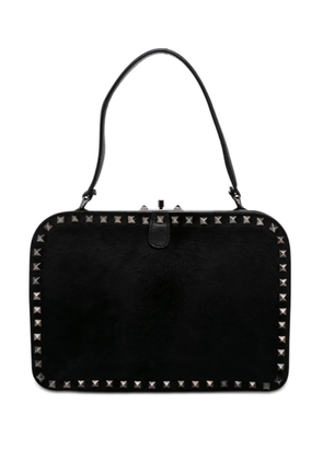 Valentino Garavani Pre-Owned 2018-2026 Pony Hair Rockstud Top Handle Bag handbag - Black