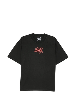 Melt logo-print T-shirt - Black