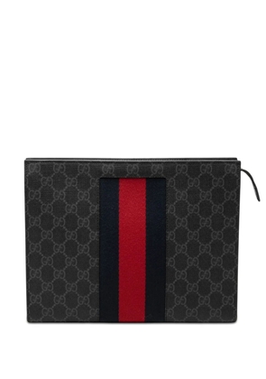 Gucci Pre-Owned 2000-2015 GG Supreme Web clutch bag - Black