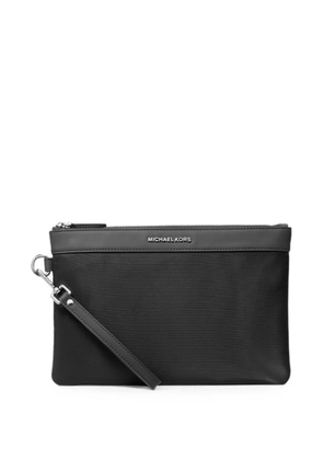 Michael Kors Brooklyn logo-plaque travel pouch - Black