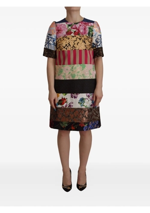 Dolce & Gabbana patchwork jacquard dress - Black