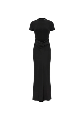 ROTATE BIRGER CHRISTENSEN draped-waist mermaid maxi dress - Black