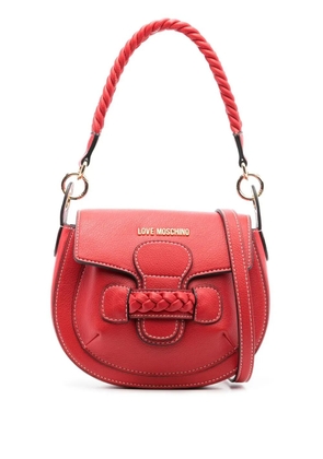 Love Moschino braided-detail shoulder bag - Red