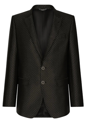Dolce & Gabbana Martini-fit jacquard single-breasted suit - Black