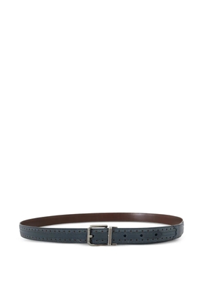 Dolce & Gabbana perforated reversible belt - Blue