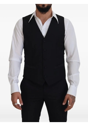 Dolce & Gabbana V-neck button-up waistcoat - Black