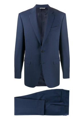 Canali micro check two-piece suit - Blue