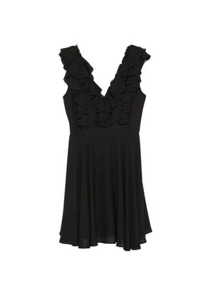 Hanita ruffled V-neck dress - Black