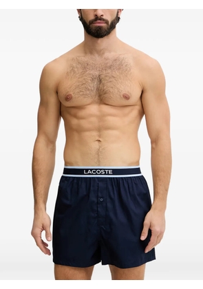 Lacoste logo-waistband boxers (set of three) - Blue
