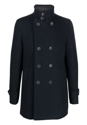 Herno double-breasted wool coat - Blue