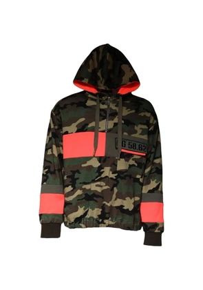 Dolce & Gabbana camouflage-print colour-block hoodie - Green