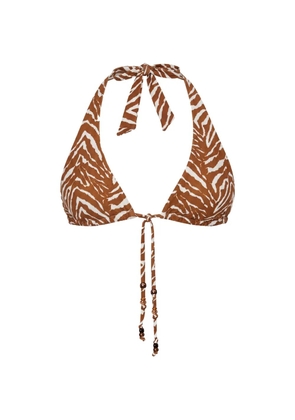 Nicholas Malta bikini top - abstract animal - Brown