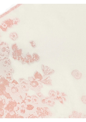 TWINSET floral-print frayed scarf - Neutrals