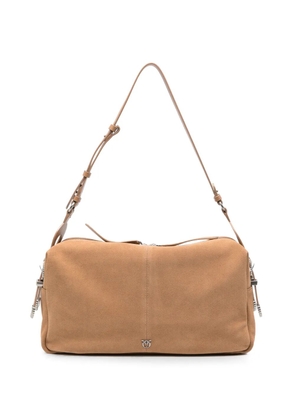 PINKO large Keeper suede bag - Neutrals