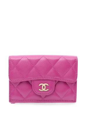 CHANEL Pre-Owned 2010s matelassé caviar leather flap wallet - Pink