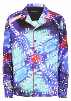 Dolce & Gabbana psychedelic-print silk shirt - Purple