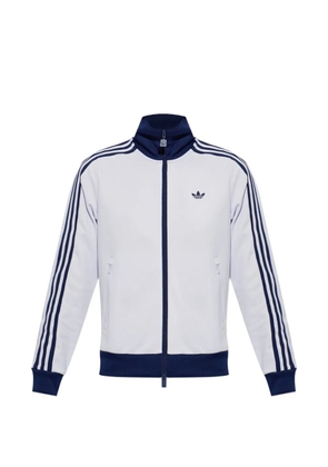 adidas logo-embroidered zip-up sweatshirt - White