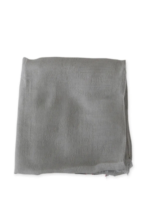 Costume National fringed cotton scarf - Grey