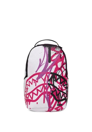 Sprayground graffiti-print woven backpack - White