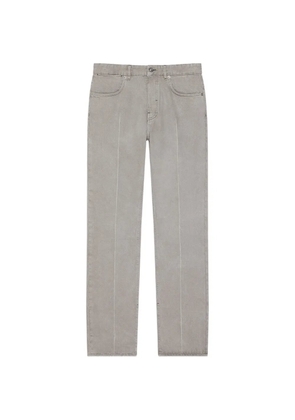 Givenchy straight-fit logo-patch jeans - Grey