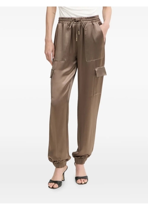 GUESS USA Marzia satin track pants - Brown