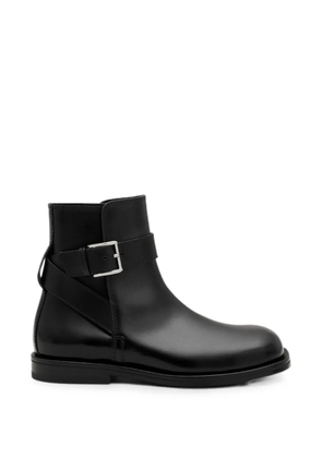 AMI Paris buckle cow leather boots - Black