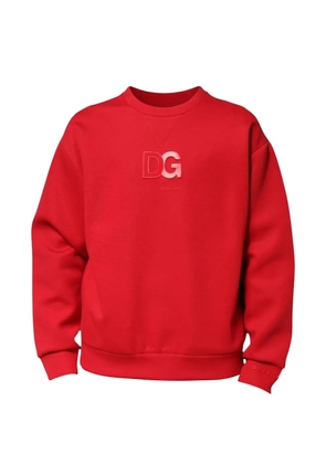 Dolce & Gabbana 3D DG logo cotton sweatshirt - Red