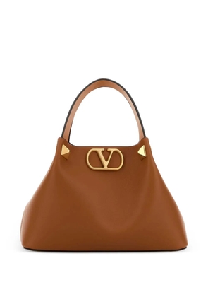 Valentino Garavani VLogo Signature leather handbag - Brown