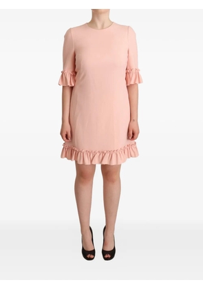 Dolce & Gabbana ruffled-sleeve A-line mini dress - Pink