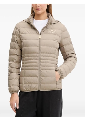 Ea7 Emporio Armani hooded puffer jacket - Neutrals